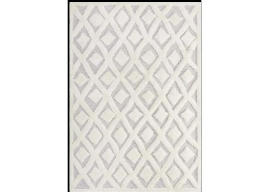 Whimsical Morsel Abstract Diamond Lattice 5x8 Shag Area Rug