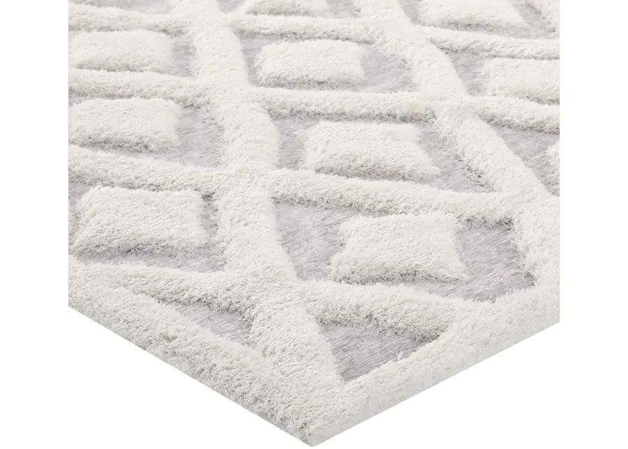 Whimsical Morsel Abstract Diamond Lattice 5x8 Shag Area Rug