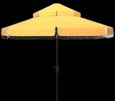 MILAN FRINGE 9FT DOUBLE TOP CRANK UMBRELLA