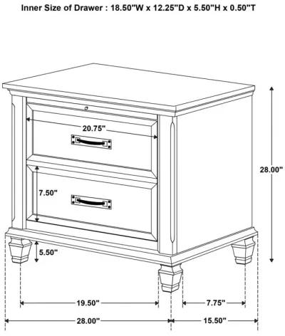 Franco Storage Platform Bedroom Set