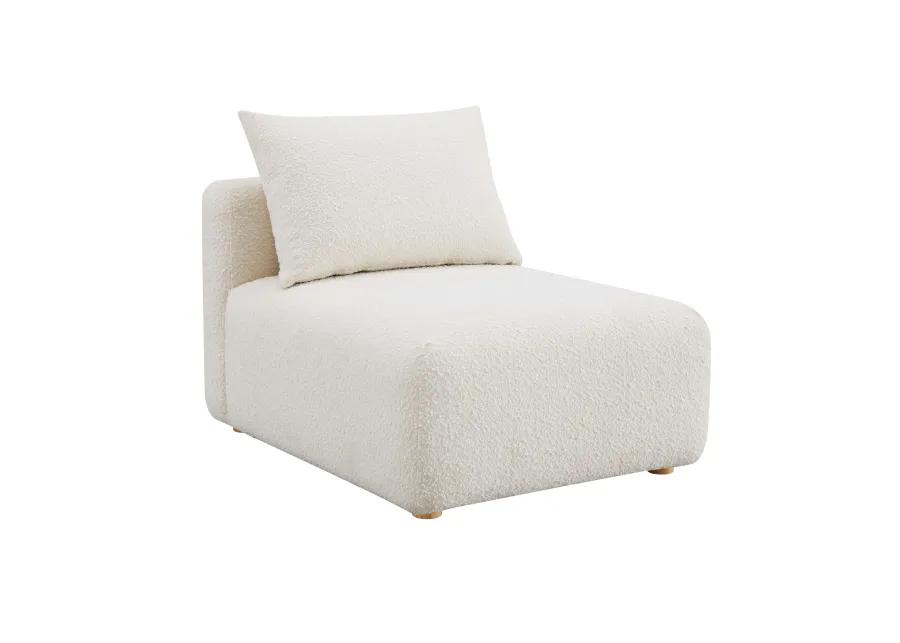 Hangover Cream Boucle Modular Armless Chair