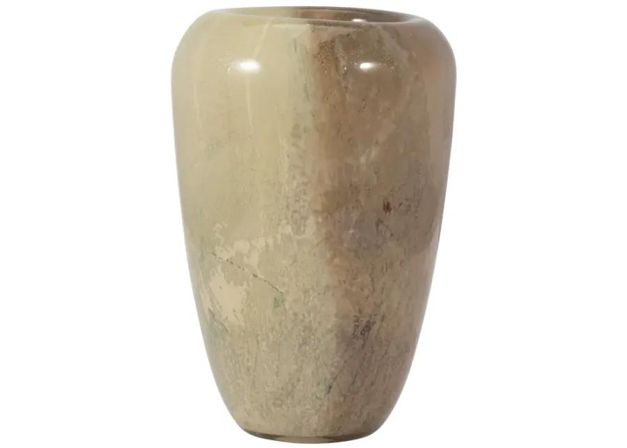 Glass, 13" 2-tone Vase, Nude