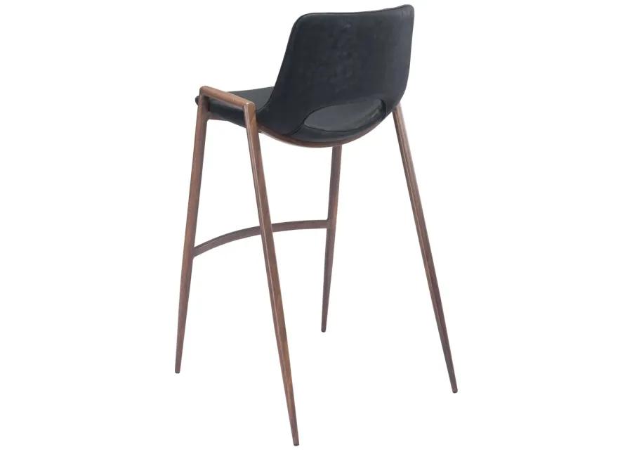 Desi Barstool (Set of 2) Black & Walnut