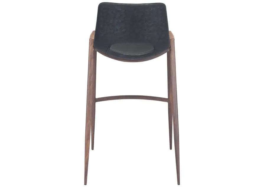 Desi Barstool (Set of 2) Black & Walnut