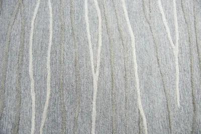 Idyllic Gray/Natural  Lines Wool 2'6" x 8' Runner Rug