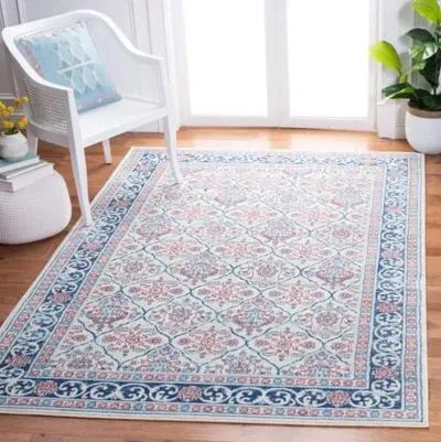 Brentwood 870 Beige / Navy 8' X 10' Large Rectangle Powerloomed Rug