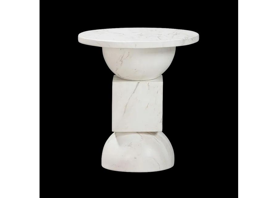 Chip Marble Print Indoor / Outdoor Side Table