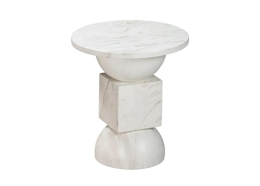 Chip Marble Print Indoor / Outdoor Side Table