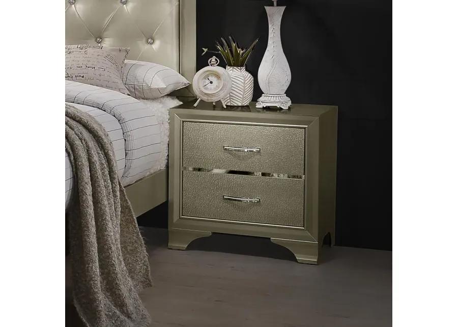 Beaumont 2-drawer Rectangular Nightstand Champagne