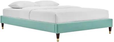 Harlow Queen Performance Velvet Platform Bed Frame