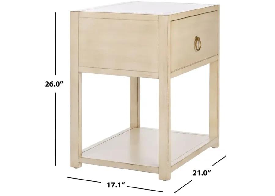 YUDI 1 DRAWER 1 SHELF NIGHTSTAND