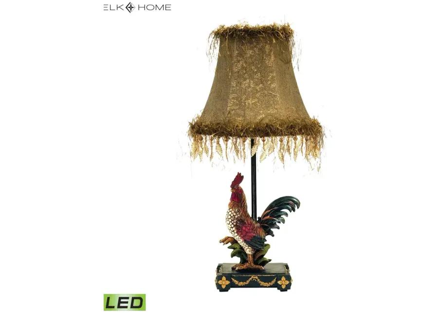 Petite Rooster 19'' High 1-Light Table Lamp - Multicolor - Includes LED Bulb