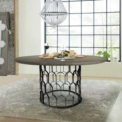 Gatsby Concrete and Metal Round Dining Table