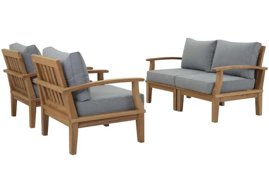 Marina 4 Piece Outdoor Patio Teak Set