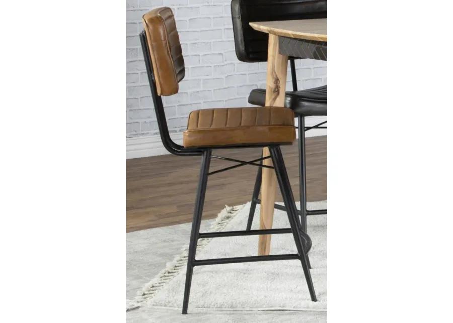 Partridge Upholstered Counter Height Stools with Footrest (Set of 2)