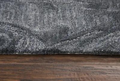 Fifth Avenue Dark Gray Abstract Wool 5' x 8' Rectangle Rug