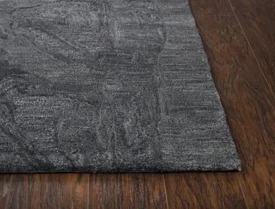 Fifth Avenue Dark Gray Abstract Wool 5' x 8' Rectangle Rug