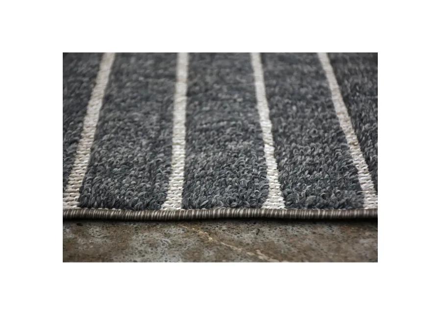 AMBROSE CHARCOAL/ GREY Rectangle 2'6" x 10 ft Rug