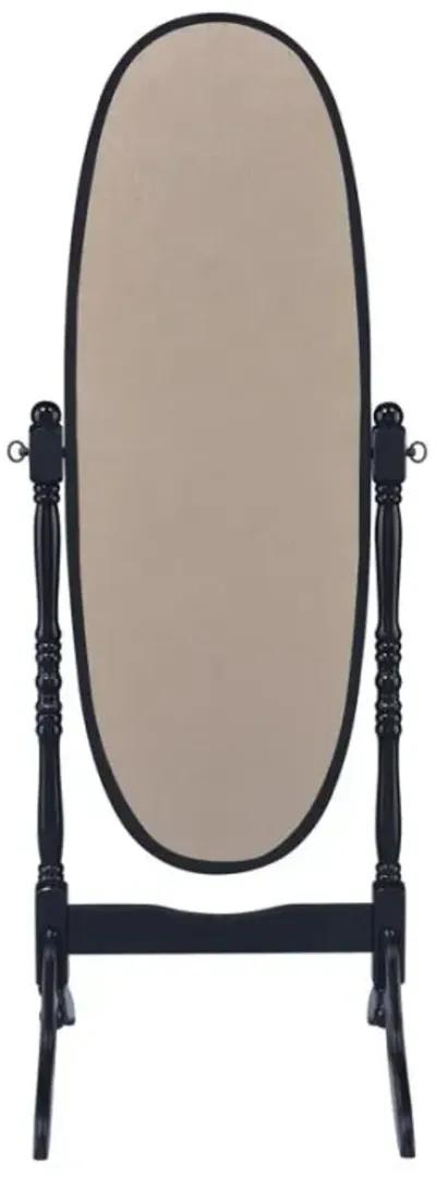 Foyet Oval Cheval Mirror Black