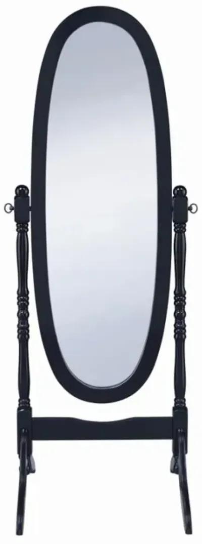 Foyet Oval Cheval Mirror Black