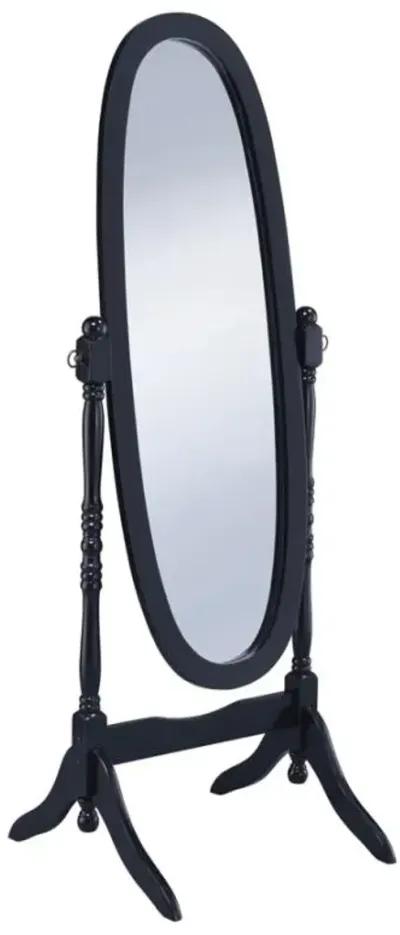 Foyet Oval Cheval Mirror Black