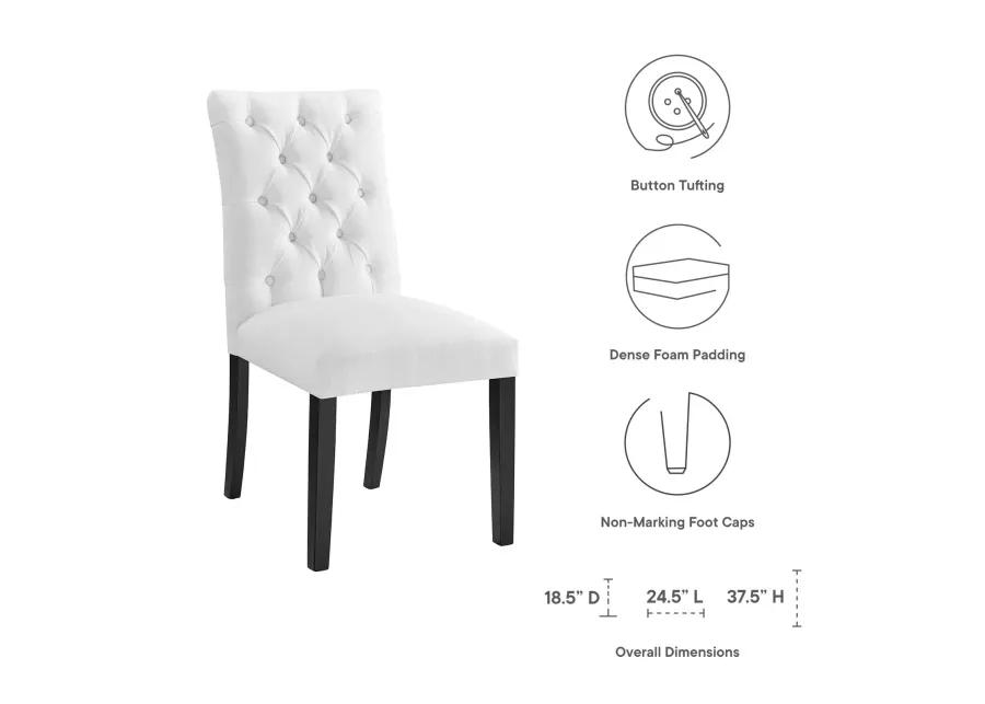 Duchess Button Tufted Fabric Dining Chair