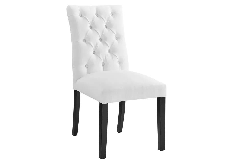 Duchess Button Tufted Fabric Dining Chair