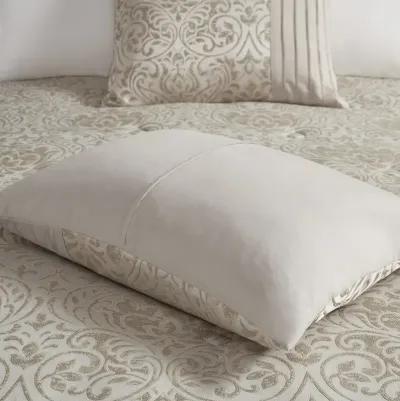 Madison Park Emilia Khaki 12 Piece Jacquard Comforter Set with Bed Sheets