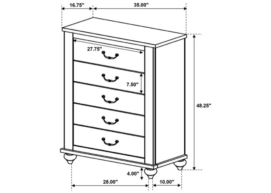 Stillwood 5-drawer Chest Vintage Linen