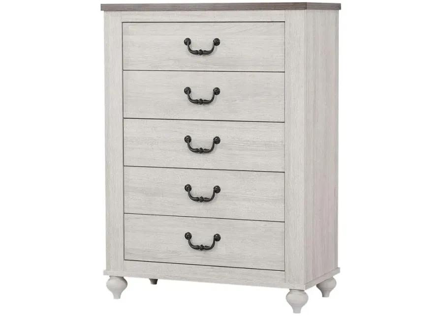 Stillwood 5-drawer Chest Vintage Linen