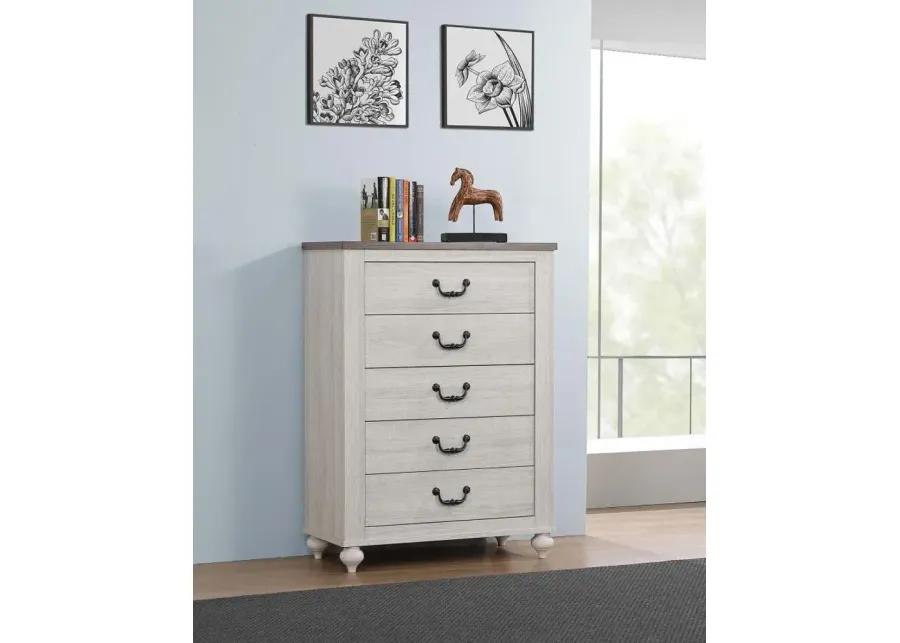 Stillwood 5-drawer Chest Vintage Linen