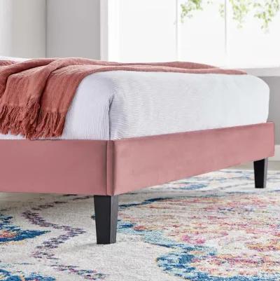 Daisy Performance Velvet Queen Platform Bed