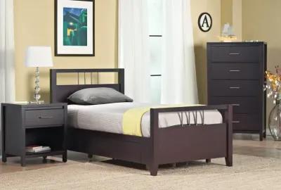 Nevis California King-size Platform Storage Bed in Espresso