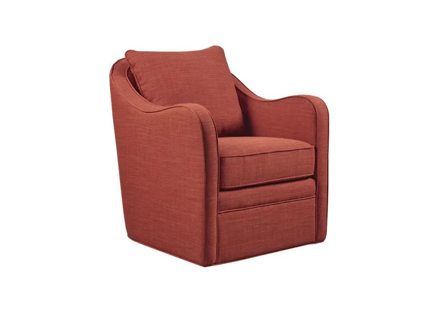 Madison Park Brianne Orange Wide Seat Swivel Arm Chair