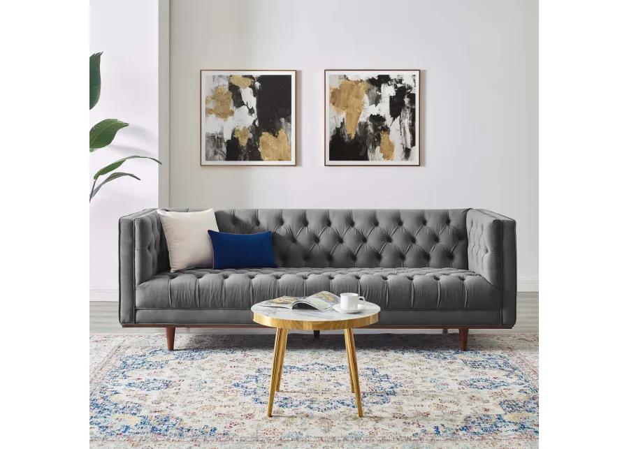 Elation Tufted Performance Velvet Sofa