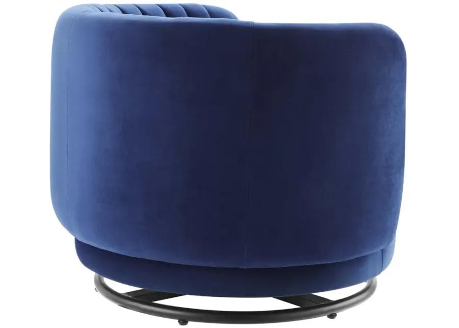 Embrace Tufted Performance Velvet Performance Velvet Swivel Chair