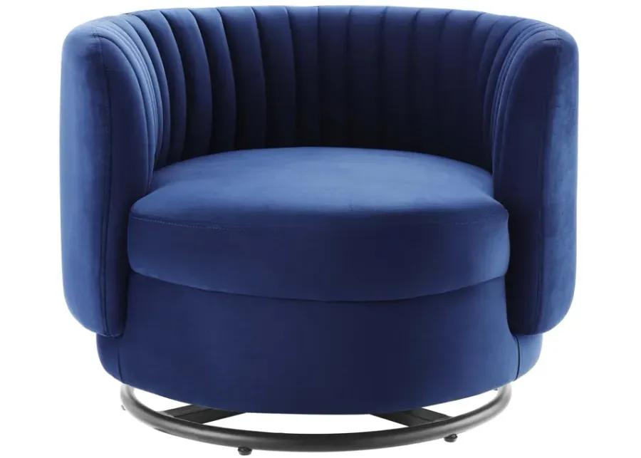 Embrace Tufted Performance Velvet Performance Velvet Swivel Chair