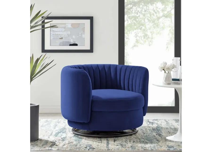 Embrace Tufted Performance Velvet Performance Velvet Swivel Chair