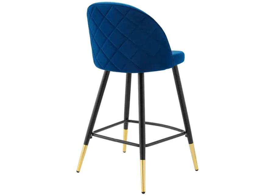 Cordial Performance Velvet Counter Stools - Set of 2