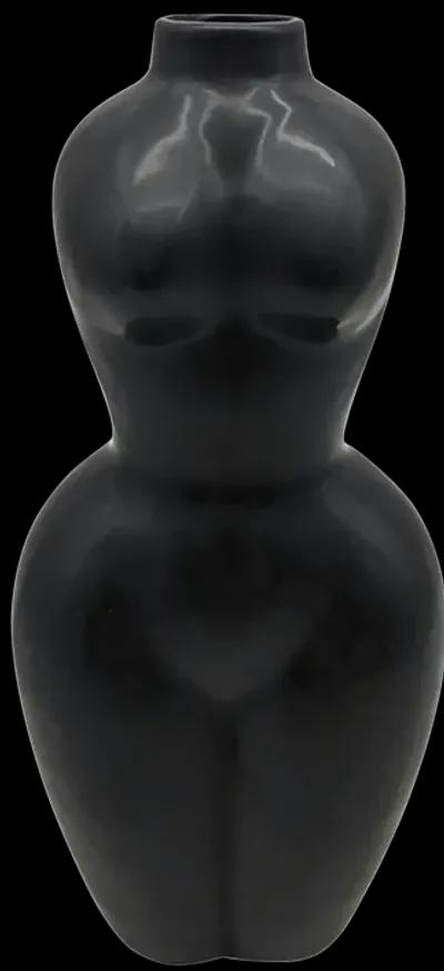 Dol, 12"h Torso Vase, Black