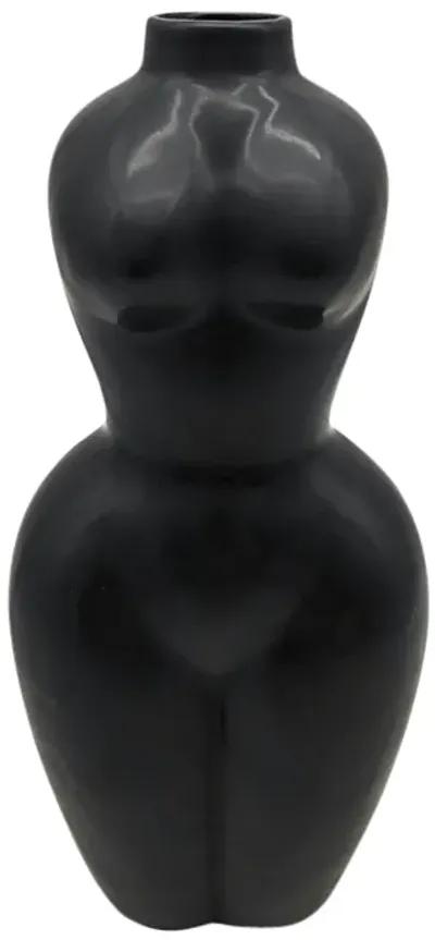 Dol, 12"h Torso Vase, Black