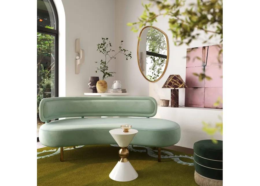 Tischa Mint Green Velvet Sofa