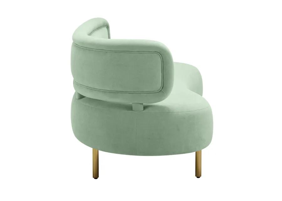 Tischa Mint Green Velvet Sofa