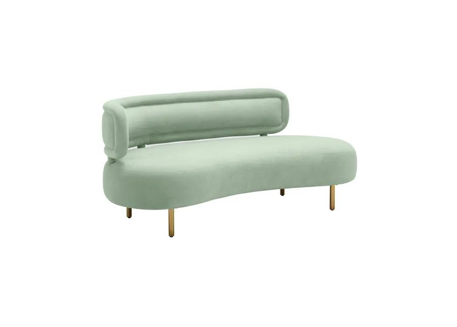 Tischa Mint Green Velvet Sofa