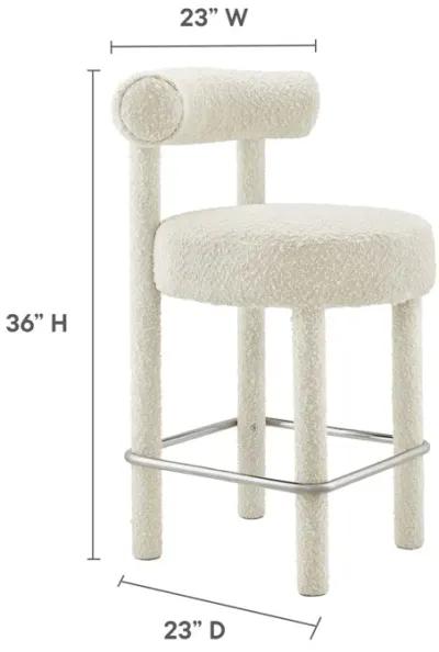 Toulouse Boucle Fabric Counter Stool