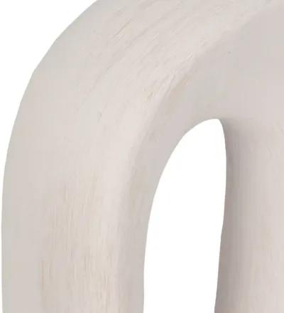 12" Tall Rough Open Cut-out Object, White