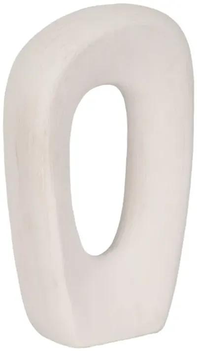 12" Tall Rough Open Cut-out Object, White