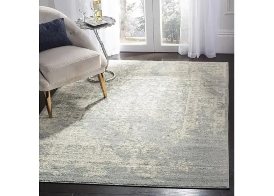 Adirondack Contemporary Slate / Ivory 8' X 10' Powerloomed Rug