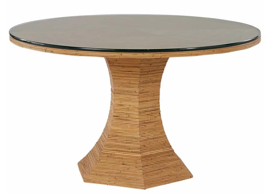 Nantucket Glass Top Round Dining Table 