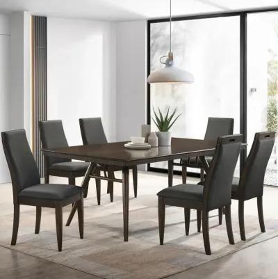 Wes Rectangular Dining Table Dark Walnut